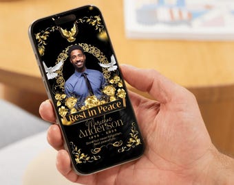 Beerdigungseinladungs-Telefon-Vorlagen-Bundle, Feier des Lebens Mobile-Einladung, 10 elegante bearbeitbare Designs
