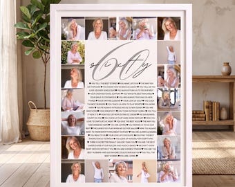 60. Geburtstag Foto-Collage | Individuell Gründe, warum ich dich liebe (Digitaler Download)