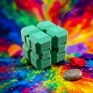 Mini cubo infinito impreso en 3D, juguete antiestrés, juguete de escritorio articulado y silencioso, herramienta para aliviar el estrés. imagen 12