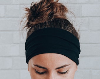 No Slip Softest Headband Ever Solid Black