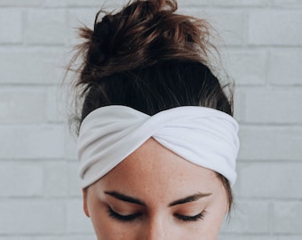 No Slip Softest Headband Ever Wide White Hairband