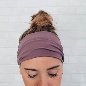 Soft Comfort Headband Wear Multiple Ways No Slip Soft Purple Headband