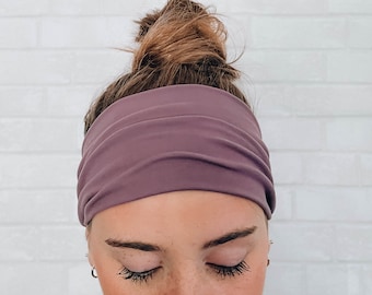 Soft Comfort Headband Wear Multiple Ways No Slip Soft Purple Headband
