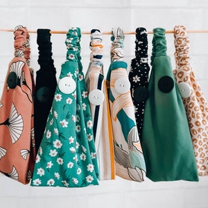BOTÃO HEADBAND Faixa de cabeça larga e macia com botões grandes, faixa de cabeça para enfermeiras, faixa de cabeça confortável antiderrapante, máscara facial para cuidados de saúde
