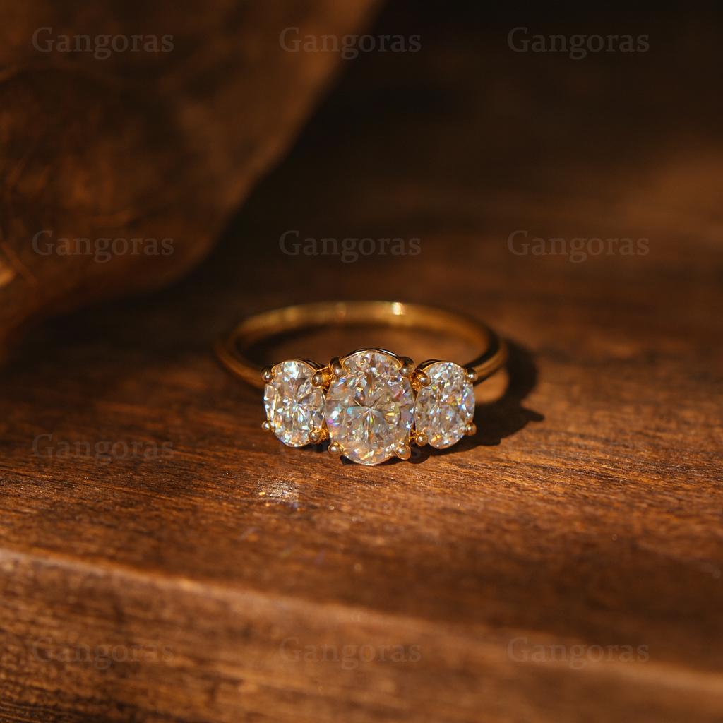 3 Bagues Or 18 Carats Avec Pierres Précieuses - Rubis, émeraude | Taille 55, Style Empilable