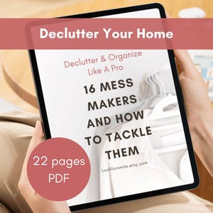 How to Declutter Like a Pro, Declutter Guide, Downsizing Guide, Minimalist Ebook, Home organizing PDF, Tidy Up Declutter Plan