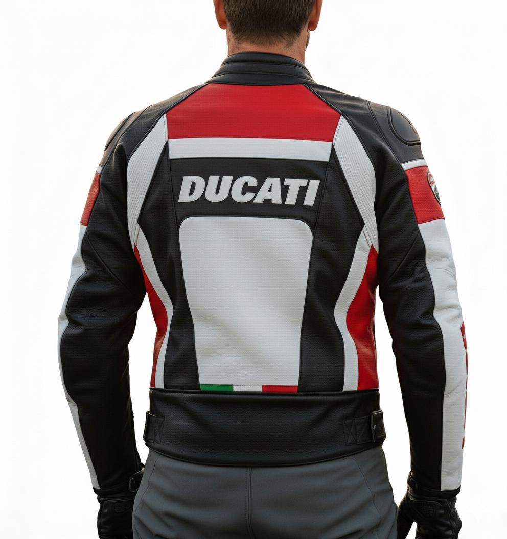 DUCATI Motorcycle Leather Jacket MOTOGP Racing Motorbike Mens