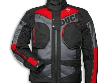 Chaqueta de moto textil Ducati Cadoura C2+ / Equipo de motociclista blindado CE para hombre