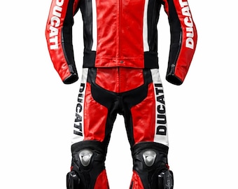 Ducati Corse C6 Leather Two-Piece Motorcycle Suit – Men's Racing Performance Gear