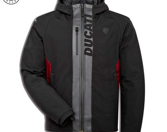 DUCATI OUTDOOR softshell fabric jacket in hoodie style for motherbik riders