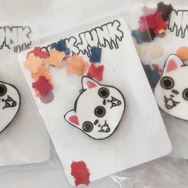 Two Faced Meow Brooch