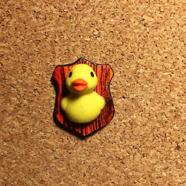 Rubber Duck Faux Taxidermy Brooch