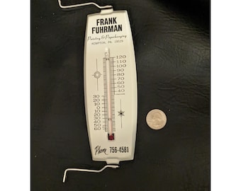 Frank Fuhrman Painting Paperhanging Metal Thermometer Advertising Kempton PA