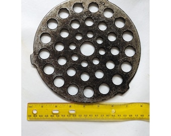 Sottopentola in ghisa nichelata Griswold, misura 8, n. 206, non restaurato.