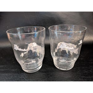 Lot of 2 Anthropologie Pig Hog Barn Farm Juice Glasses image 5