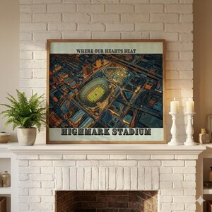 Stampa dello stadio Highmark, arte murale dei Buffalo Bills, poster dello stadio NFL, regalo per i tifosi di football, decorazione per bar sportivi, arte per la casa di Buffalo - NFL-0017