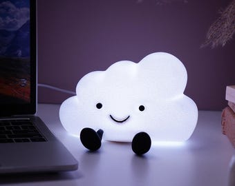 Amuseables Cloud LED Night Lamp, Desk Light, JellyCat Kids Room Gift, 3D printed lamp