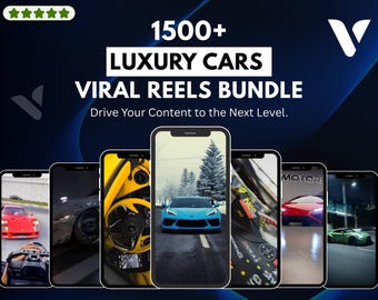 1500+ Luxury Car Reels – Supercar Video Bundle (Digital Download, MRR/PLR License Included)