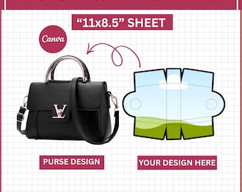 Purse Box Template | DIY Printable Purse Gift Box | Party Favor & Small Gift Packaging