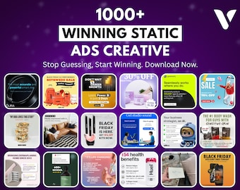 1000+ Canva Meta Ad Templates Bundle Facebook Instagram Creatives  PLR/MRR Ecom & Agency Use