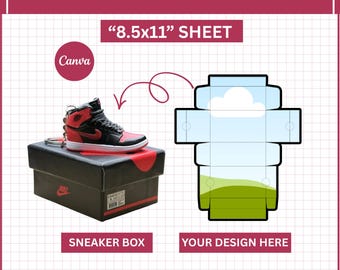 Mini Sneaker Box Template | DIY Printable Mini Shoes Gift Box | Party Favor & Small Gift Packaging