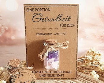 Gute Besserung Geschenk personalisierbar mit Name, Gesundheit Geschenk Genesung, Aufmunterung krank, Mitbringsel bei Krankheit OP