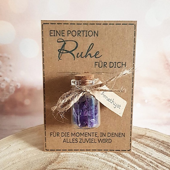 kleines Geschenk personalisierbar Ruhe Aufmunterung kleine Auszeit Entspannung Stress Trost Mitbringsel Geschenkidee Freundin Frau Mut