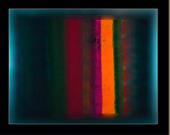 Abstract color field painting. Limited edition art print from Arfsten mixed media monotype. Modern contemporary decor. MARS