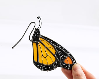 Adorno de cristal de colores con forma de mariposa para macetas - Decoración de cristal para macetas, jardín y plantas de interior - Regalo de Navidad