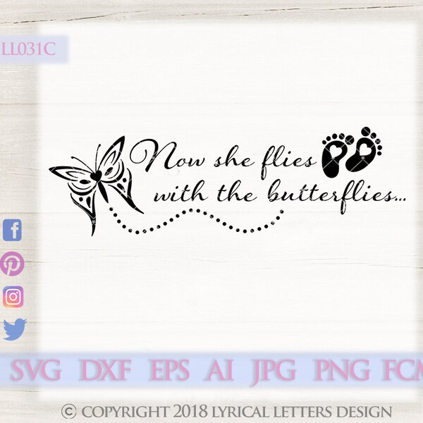 Now She Flies With Butterflies Svg - Etsy Israel