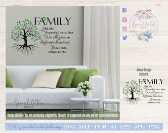 Family Like Branches on a Tree SVG Digital Cut File for Use with Cricut and Silhouette LL039B