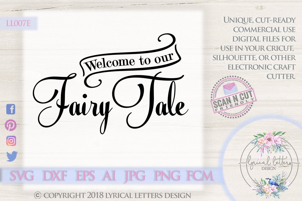 His Queen Her King Fairy Tale LL007 C SVG DXF Fcm Ai Eps Png Jpg Digital file for Commercial and Personal Use