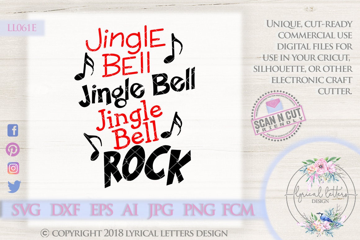 jingle bells, christmas - free svg file for members - SVG Heart