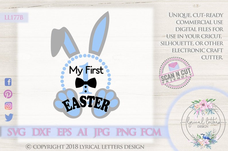 Download My First Easter Baby Boy Bunny Ears Rabbit Feet LL177 B ...