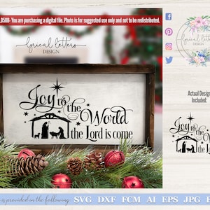 Joy To the World Christmas SVG Digital Cut File for use with Cricut Silhouette and More LL050B