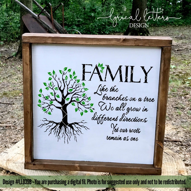 Download Family Like Branches on a Tree LL039 B SVG DXF Fcm Ai Eps | Etsy