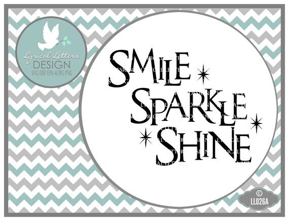 Smile Sparkle Shine Bathroom Mirror Ll026 A Svg Vector Etsy