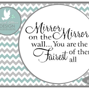 Mirror Mirror SVG On the Wall Bathroom LL026 D - SvG DxF Ai EpS PnG JpG Vector Digital File For Cricut Silhouette & Other Cutters