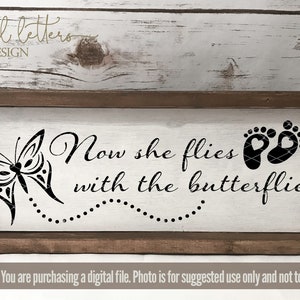 Now She Flies With Butterflies LL031 C - SVG DXF Fcm Ai Eps Png Jpg ...