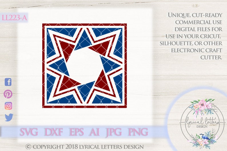 barn quilt pattern stencil design 1 ll223 a svg cut file etsy