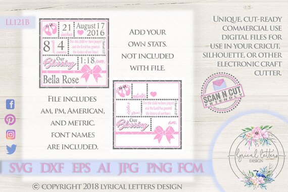 Free Free 115 Baby Birth Stats Svg SVG PNG EPS DXF File
