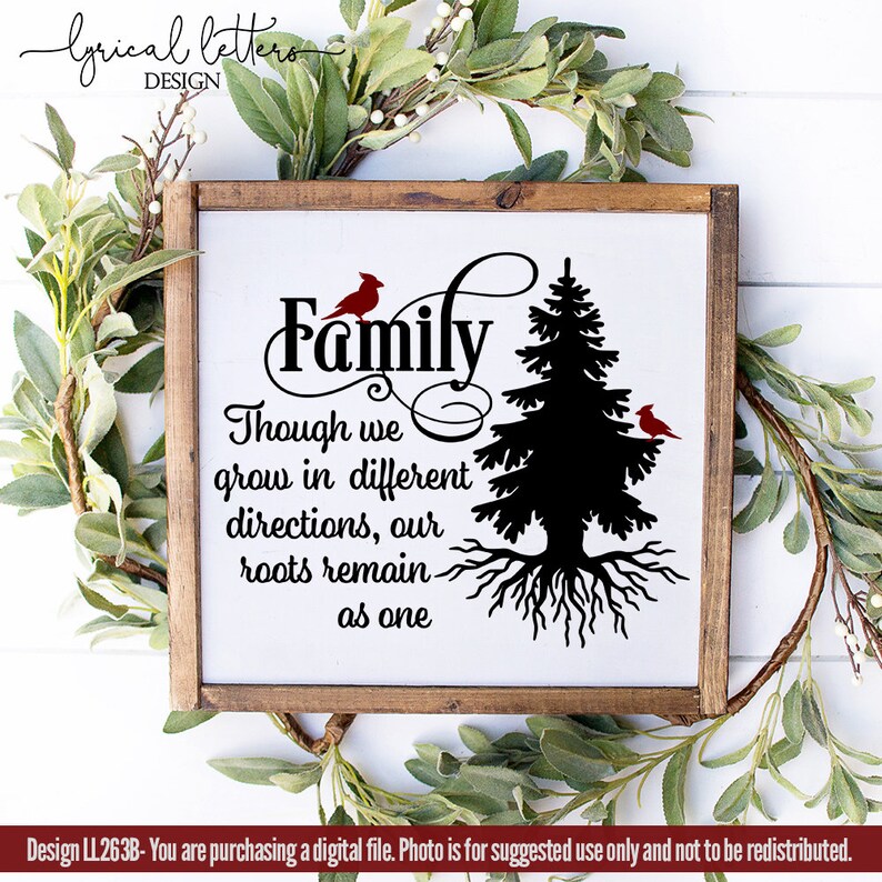 Download Christmas SVG Family Quote with Cardinal LL263B SVG DXF Fcm | Etsy