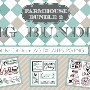 Farmhouse Style Crafter's Bundle LLBB003 SVG Cut File Includes ai, svg for Cricut , dxf for Silhouette users, png, jpg image 1