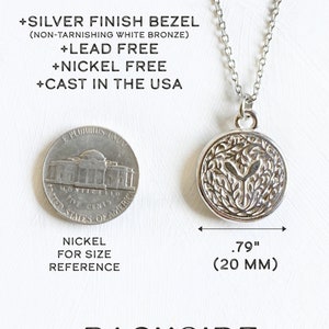 Silver Blackbird Necklace, Red Winged Blackbird Pendant, Bird Art Jewelry image 4