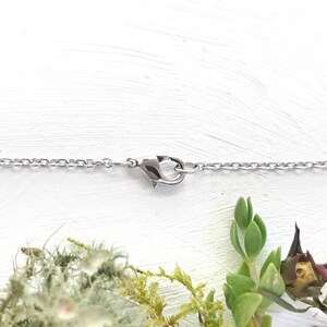 Silver Blackbird Necklace, Red Winged Blackbird Pendant, Bird Art Jewelry image 5