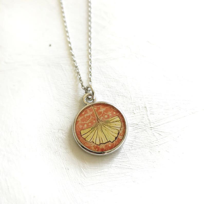 Ginkgo Leaf Necklace, Ginkgo Leaf, Ginkgo Leaf Art, Ginkgo Tree image 1