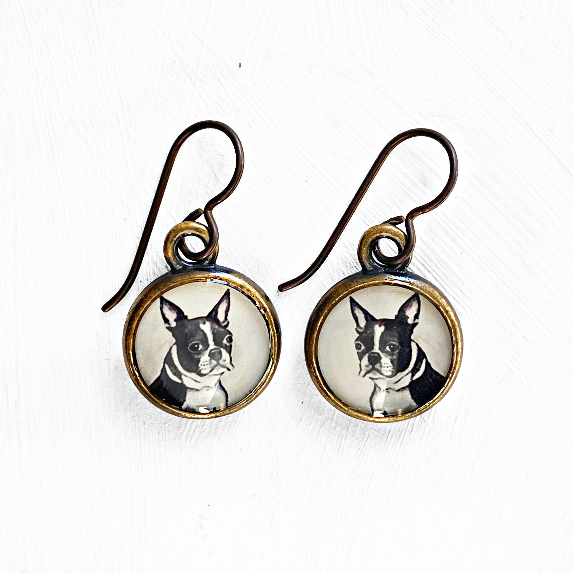 Boston terrier earrings sale