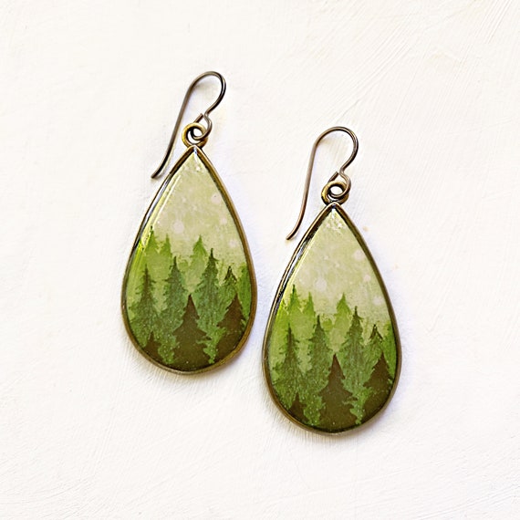 Forest earrings deals