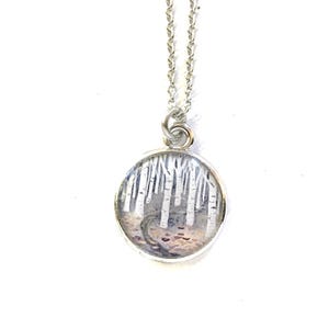 Joyería de abedul, bosque de abedul, abedul, collar de bosque, collar de bosque de abedul