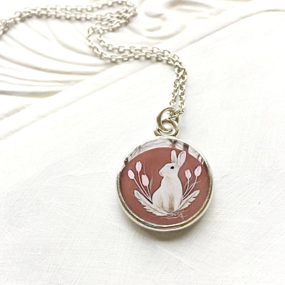 Pierced Bunny Titanium Steel Necklace